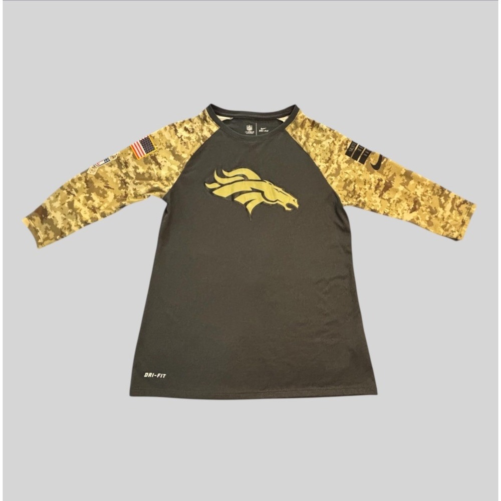 Denver Broncos Salute To Service Women's M Nike Dri Fit Top NFL Onfield Apparel
